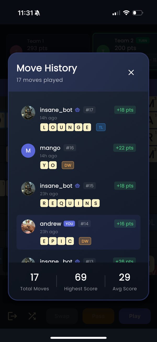WordPulse puzzle screen